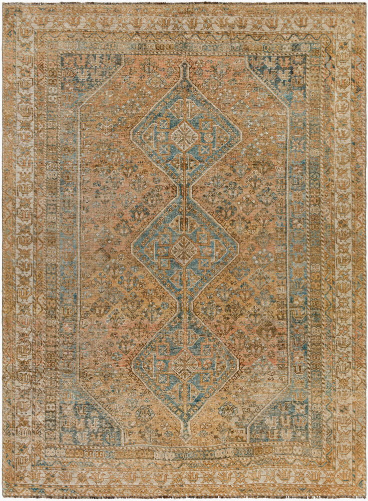 Antique One of a Kind Handmade Rug, by Surya, 9'5" length x 6'11" width