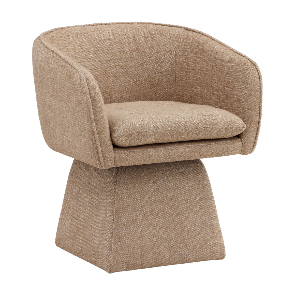 Jonie Swivel Chair Camel, Dining Chair by Dovetail, 25.25" width x 29.25" height x 23" depth View 1