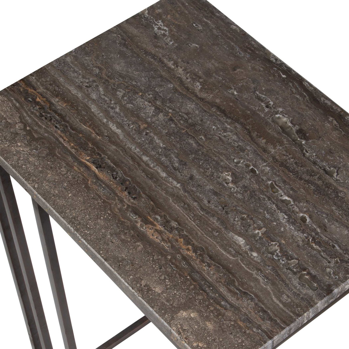 Theodore Travertine Accent Table, Side & End Table by Uttermost, 16" width x 23" height x 12" depth View 8