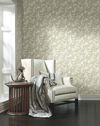 Pressed Leaves Silver Wallpaper thumbnail 2