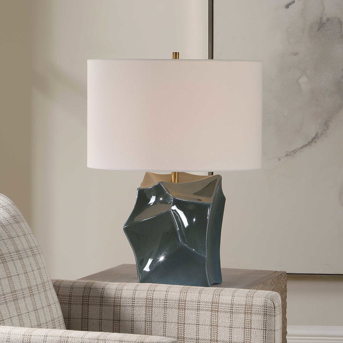 Prisma Smoky Bronze Table Lamp, by Uttermost, 18" width x 24" height x 18" depth View 2