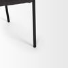 Brently Dining Chair with Gray Fabric & Matte Black Metal Legs, by Mercana, 24.5" length x 29.5" width x 32.5" height thumbnail 12