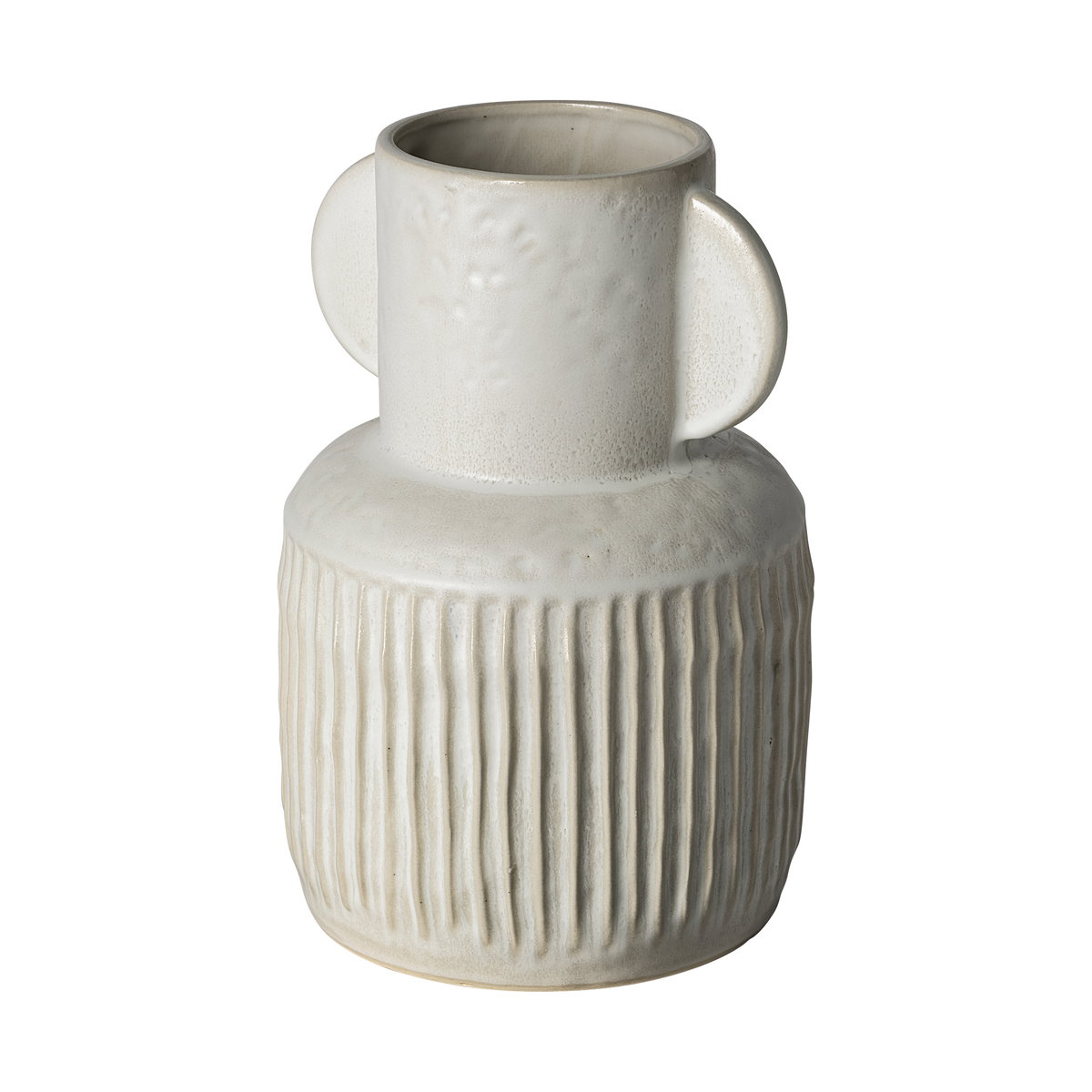 Judy Large Eggshell Ceramic Vase, by Mercana, 7.87" length x 7.87" width x 12.01" height View 1