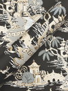Pagoda And Sampan Scenic Black Wallpaper, by York Wall, 27' length x 2'3" width x 0.02" depth thumbnail 4