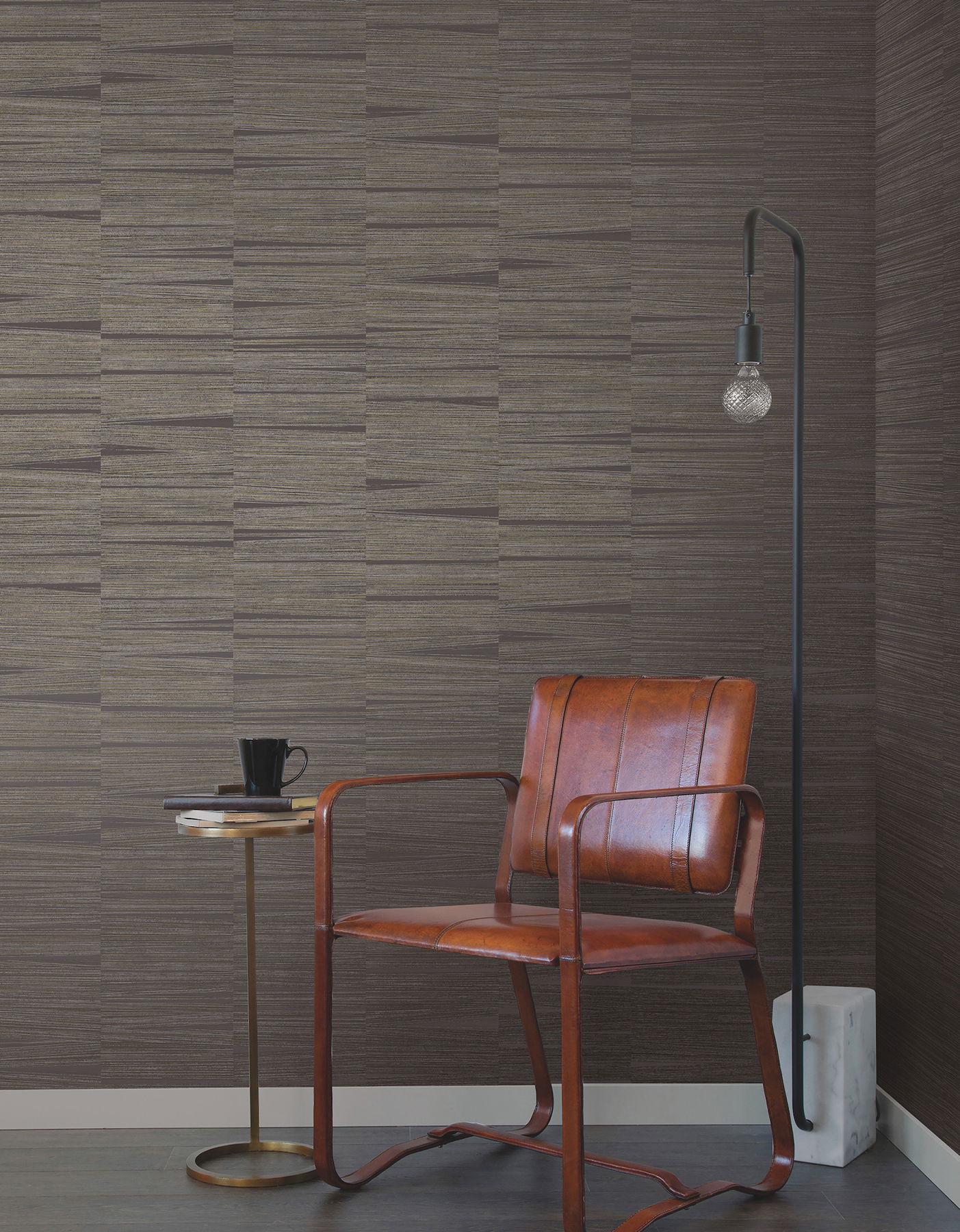 Line Stripe Charcoal Wallpaper large image 