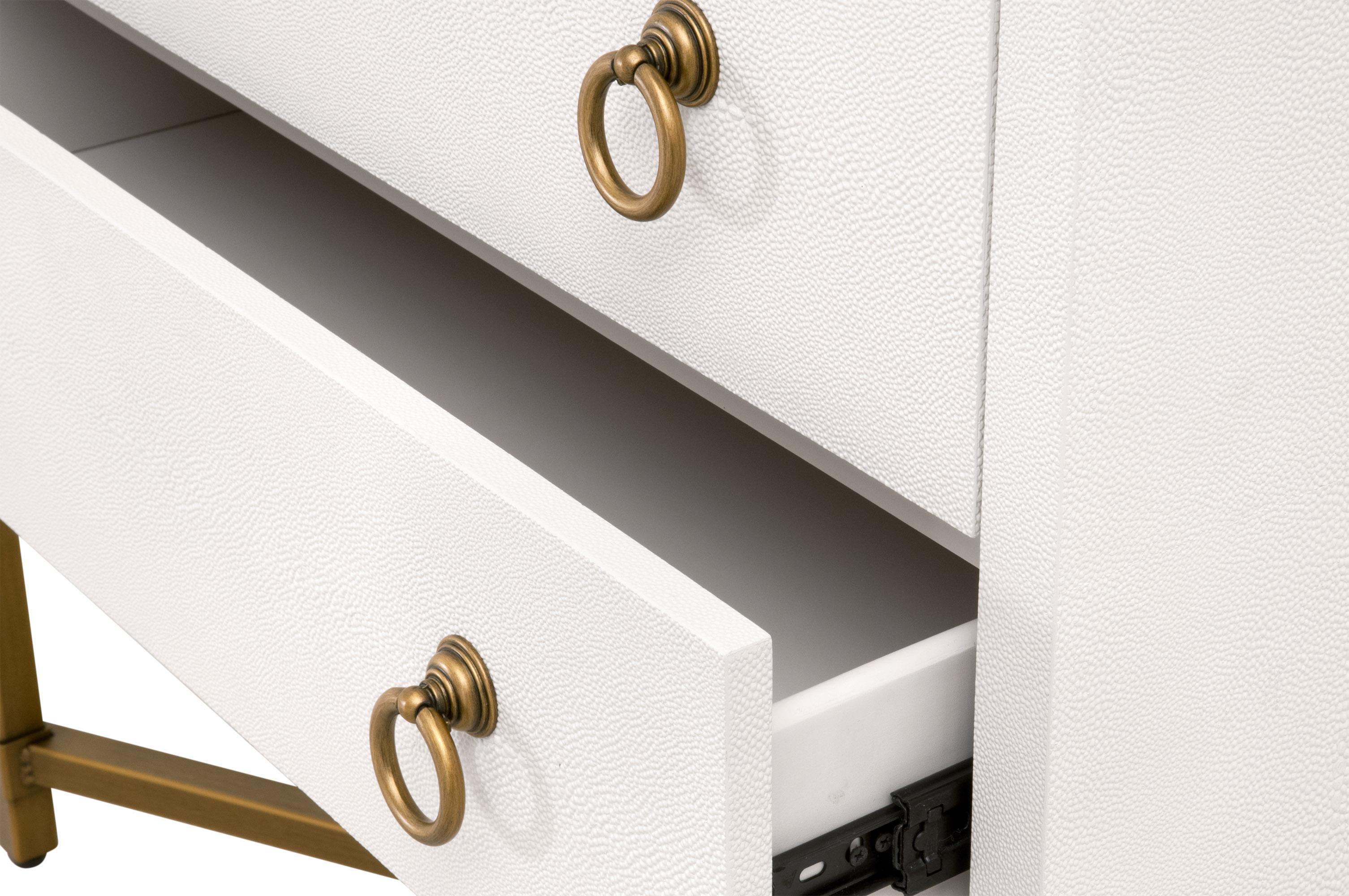 Strand Shagreen 2-Drawer Nightstand, by Essentials for Living, 32" width x 30" height x 19" depth View 6