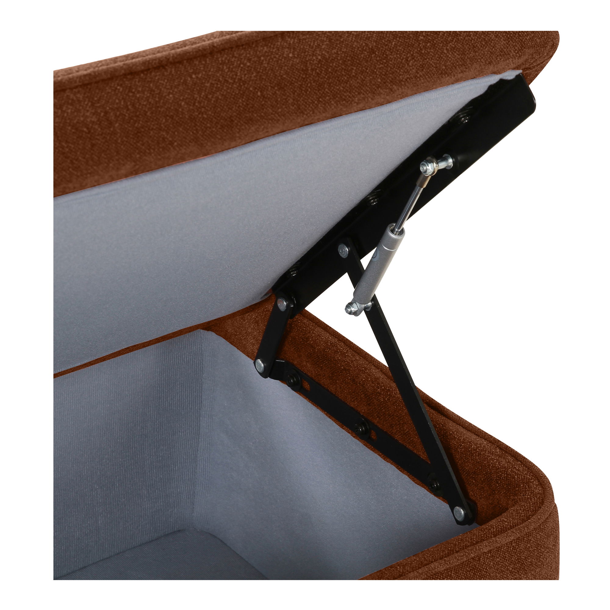 Ichigo Storage Bench Deep Orange, Benche by Moe's Home, 59" width x 18" height x 20" depth View 6