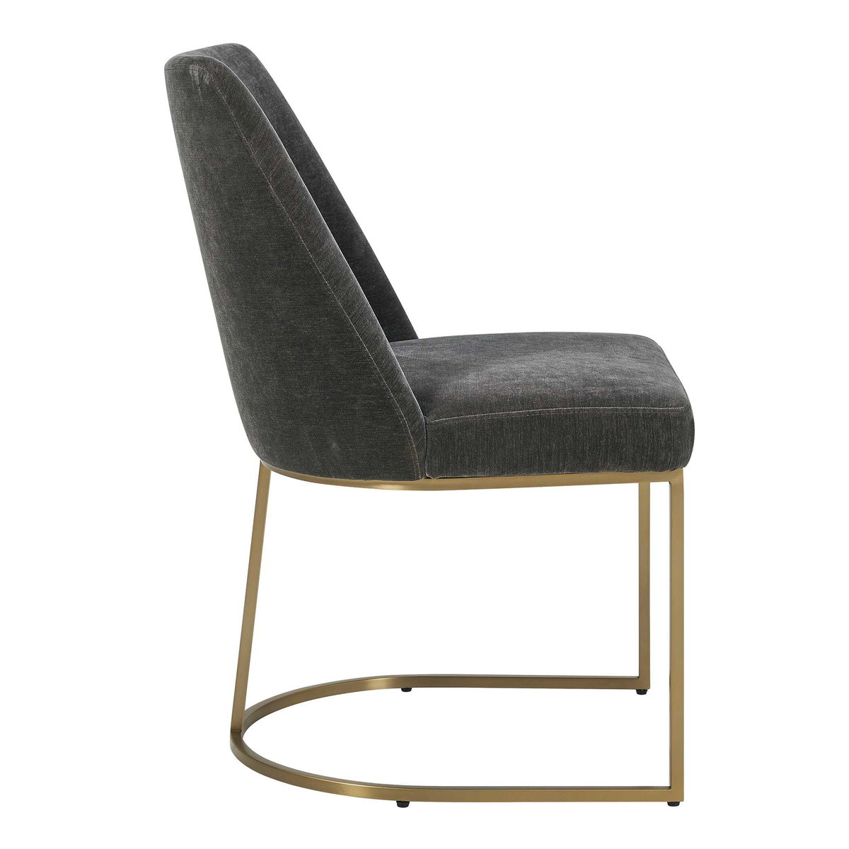 Hanni Gray Upholstered Dining Chair, by Uttermost, 20" width x 33.25" height x 24" depth View 5
