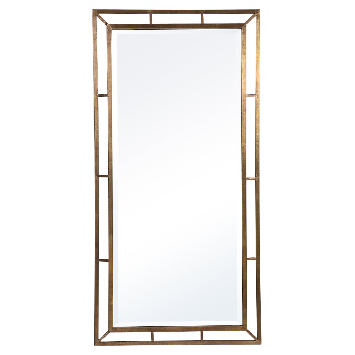 Farrow Copper Industrial Mirror, by Uttermost, 2'4" width x 4'7.9" height x 1.97" depth View 1