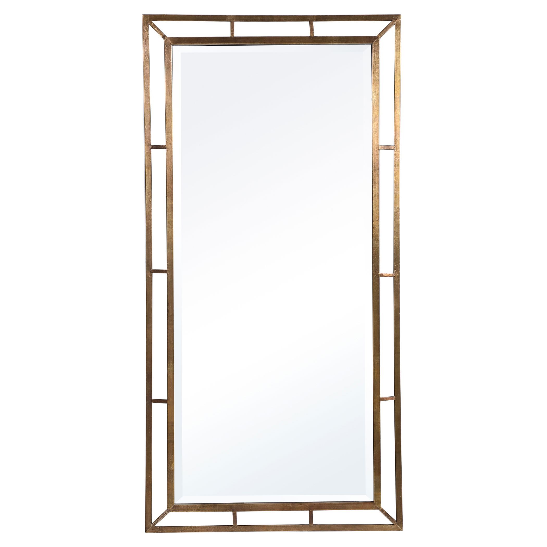 Farrow Copper Industrial Mirror, by Uttermost, 28" width x 55.9" height x 1.97" depth View 1