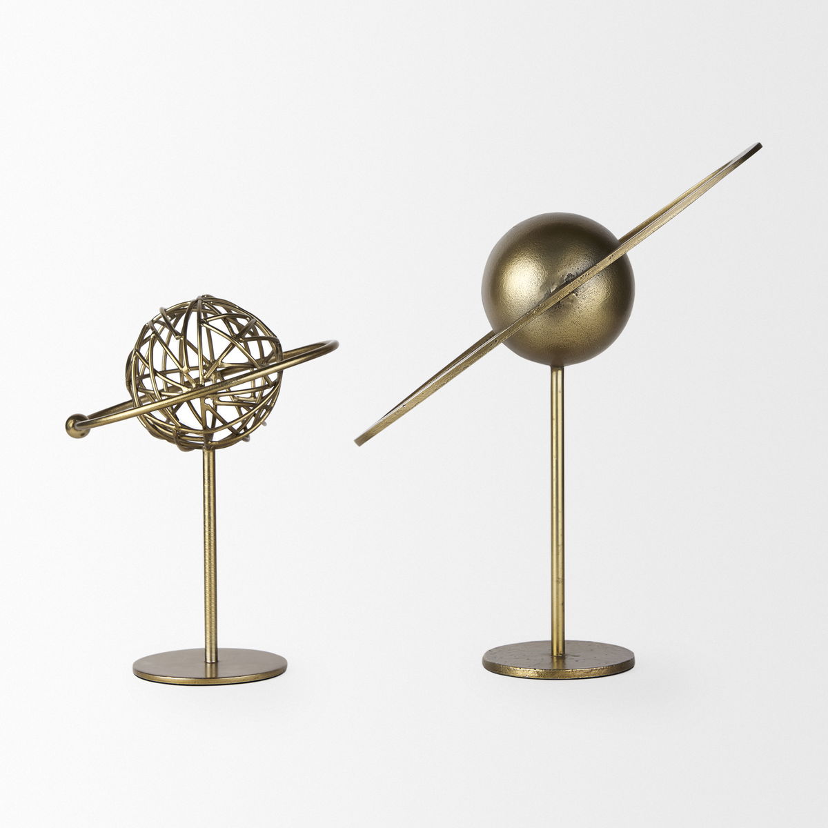 Atlas  Gold Metal Solar System Ornament, Decorative Object by Mercana, 15" length x 7" width x 16" height View 12