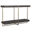 Taja Modern Brass / Wood Console Table, by Uttermost, 47.75" width x 31" height x 14" depth thumbnail 5
