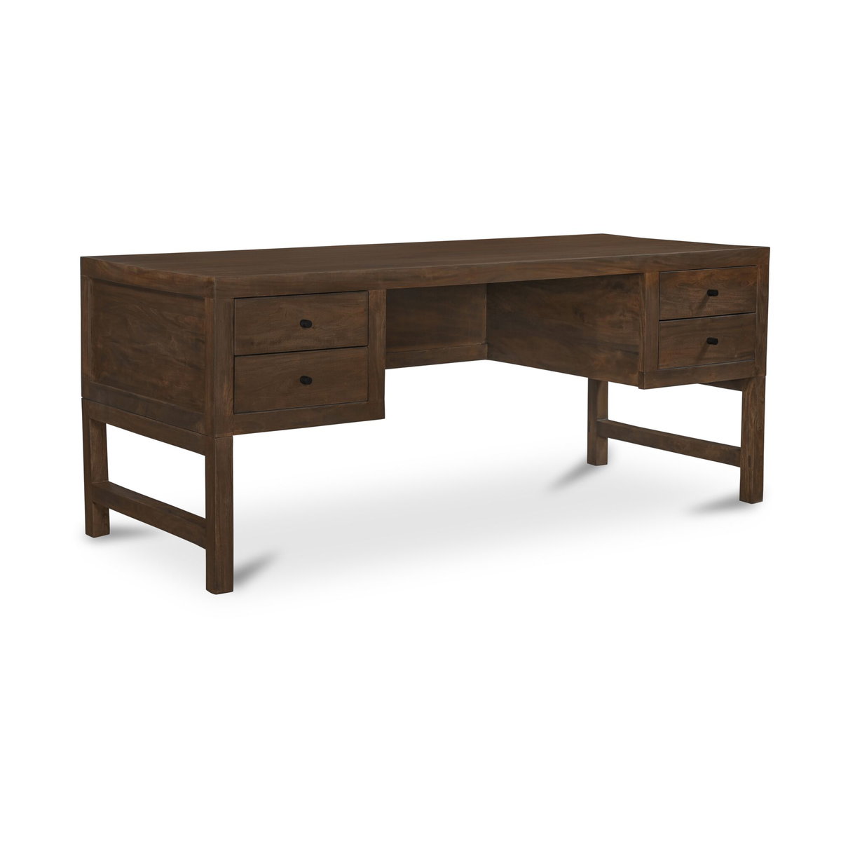 Windsor Desk Dark Brown, by Moe's Home, 72" width x 30" height x 30" depth View 2