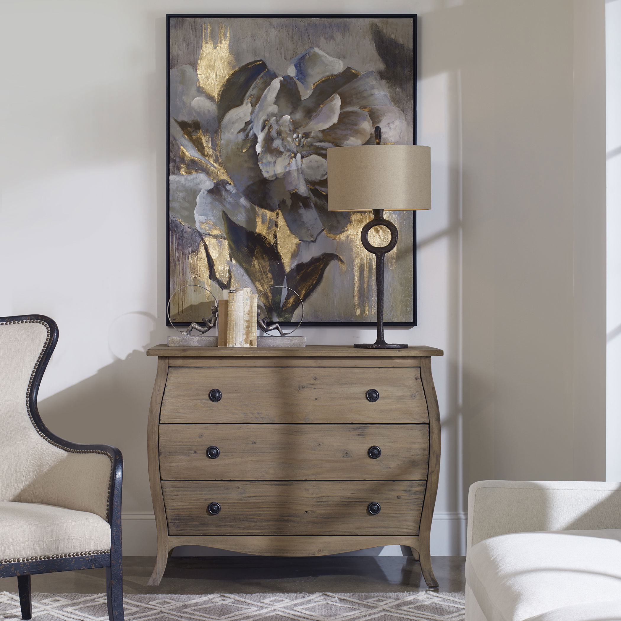 Dazzling Floral Art, Painting by Uttermost, 41.37" width x 51.37" height x 1.87" depth View 2