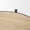 Wade Travertine Marble with Matte Black Metal End Tables thumbnail 6
