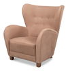 Lombard Wing Chair,Greece Grey Leather thumbnail 0
