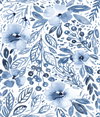 Clara Jean April Showers Blue Peel & Stick Wallpaper, by York Wall, 16'6" length x 1'8.5" width x 0.02" depth thumbnail
