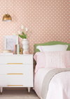 Dots on Dots White & Pink Wallpaper, by York Wall, 33' length x 1'8.5" width x 0.02" depth thumbnail 2
