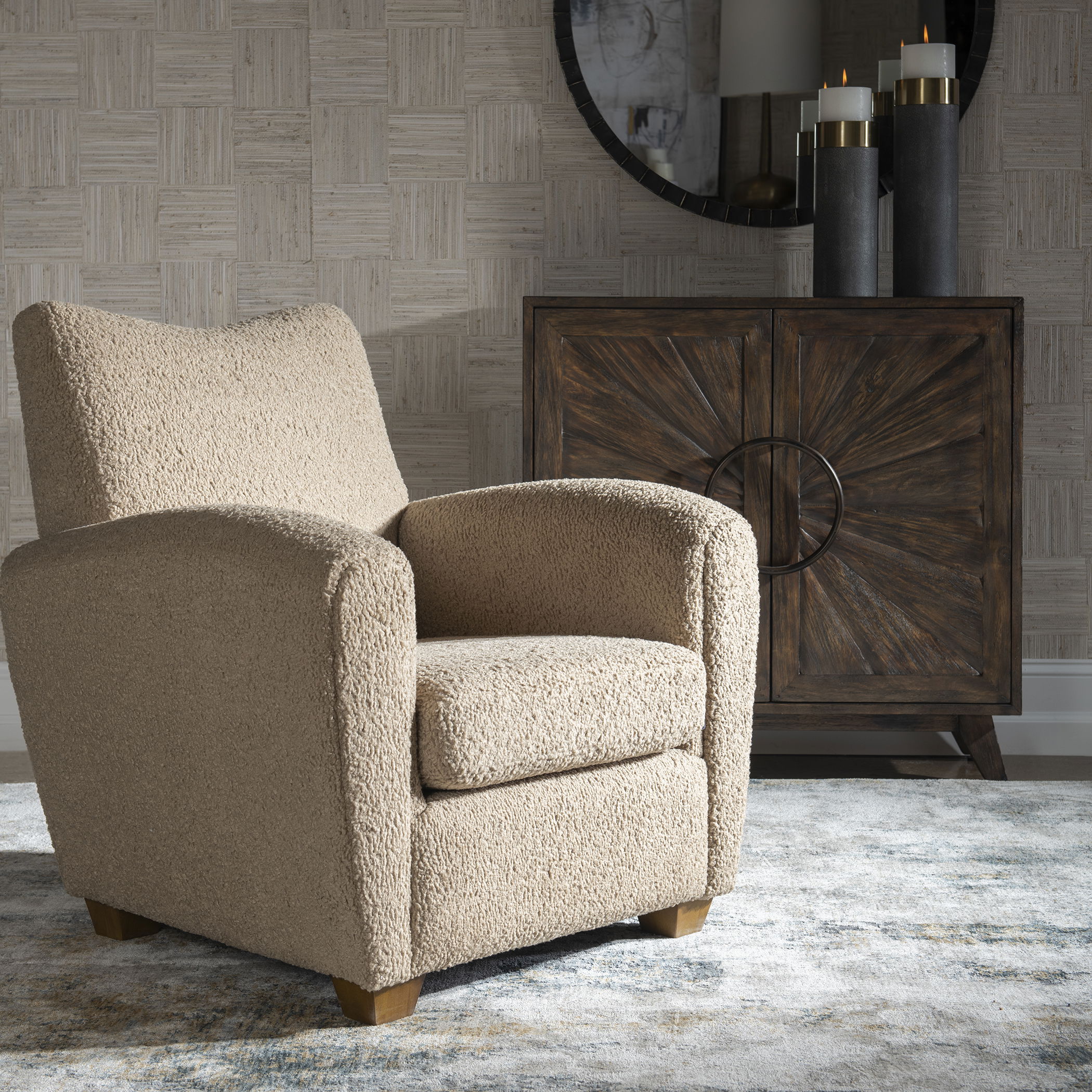 Teddy Latte Accent Chair, Furniture by Uttermost, 32" width x 35" height x 34" depth View 10