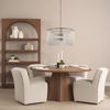 Jovani 60' Solid Light Brown Mango Wood Round Dining Table, by Mercana, 60" length x 60" width x 30" height thumbnail 2