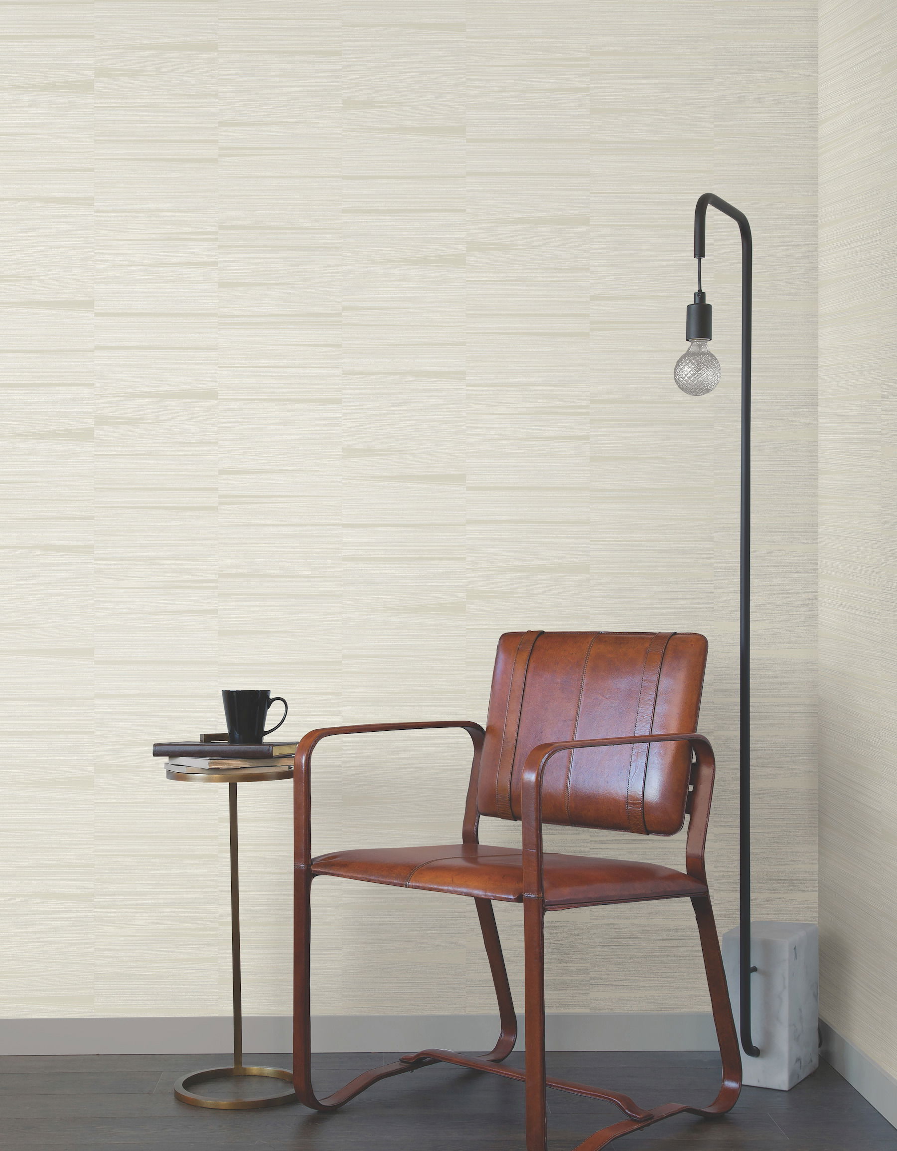 Line Stripe Beige Wallpaper large image 
