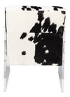 Holloway Armchair, Black & White, Seating by Sarreid, 24" length x 32" width x 31" height thumbnail 10