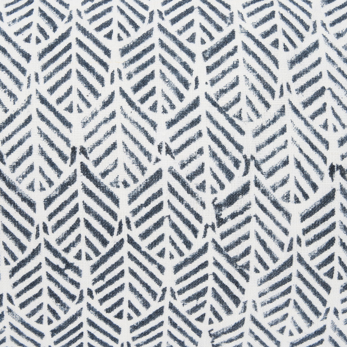 Janelle 14x26 Cream with Indigo Print Linen Lumbar Pillow Cover, Decorative Pillow by Mercana, 14" length x 26" width x 0.2" height View 7