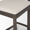 Soren Dark Brown Wood with Oatmeal Fabric Counter Stool thumbnail 8