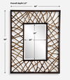 Teak Maze Rectangle Mirror, by Uttermost, 44" width x 56" height x 2.5" depth thumbnail 3
