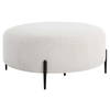 Arles Large Plush White Ottoman, by Uttermost, 40" width x 18" height x 40" depth thumbnail 5