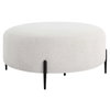 Arles Large Plush White Ottoman, by Uttermost, 40" width x 18" height x 40" depth thumbnail 5