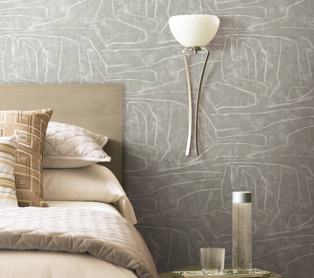 Urban Chalk Grey Peel & Stick Wallpaper, by York Wall, 20' length x 1'8.5" width x 0.02" depth View 3