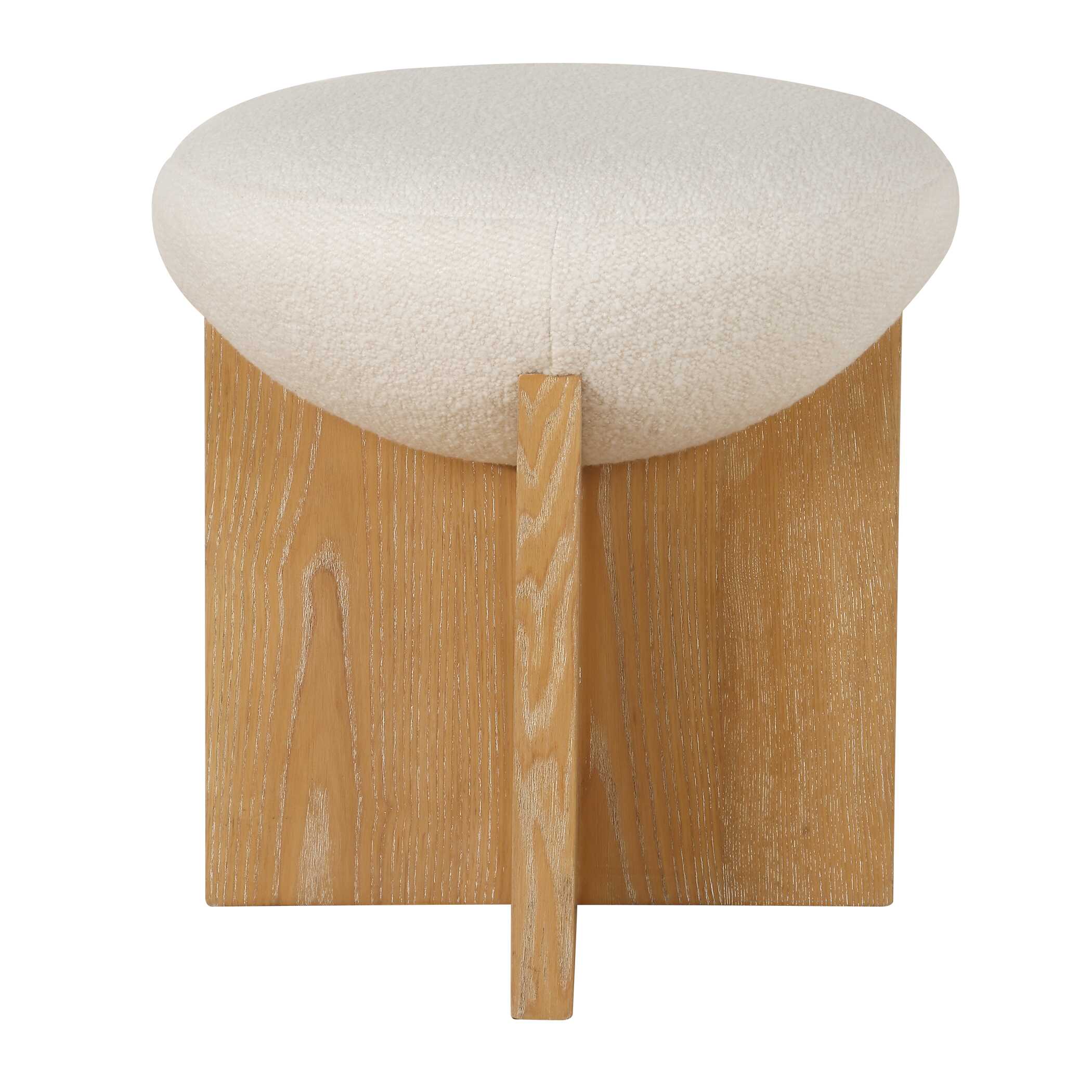 Lainie Minimalist Accent Stool, Furniture by Uttermost, 18" width x 18.5" height x 18" depth View 4