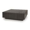 Hayden Dark Brown Wood Square Coffee Table, by Mercana, 48" length x 48" width x 16" height thumbnail 1