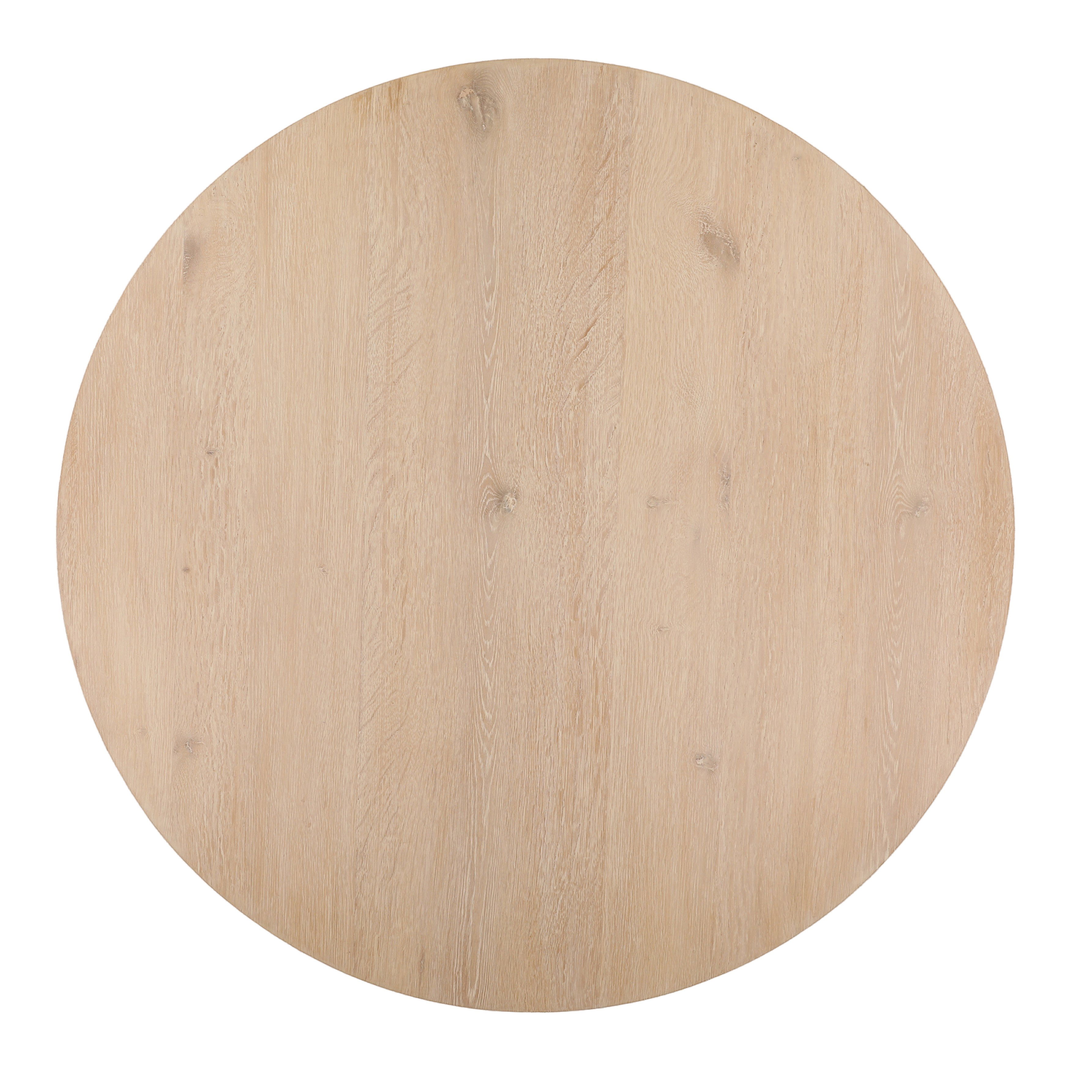 Kyrell Dining Table Light Natural, by Dovetail, 54" width x 30" height x 54" diameter x 54" depth View 4