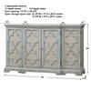 Sophie 4 Door Grey Cabinet, Cabinets & Sideboard by Uttermost, 60" width x 36" height x 14" depth thumbnail 3