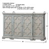 Sophie 4 Door Grey Cabinet, Cabinets & Sideboard by Uttermost, 60" width x 36" height x 14" depth thumbnail 3