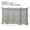 Sophie 4 Door Grey Cabinet, Furniture by Uttermost, 60" width x 36" height x 14" depth thumbnail 3