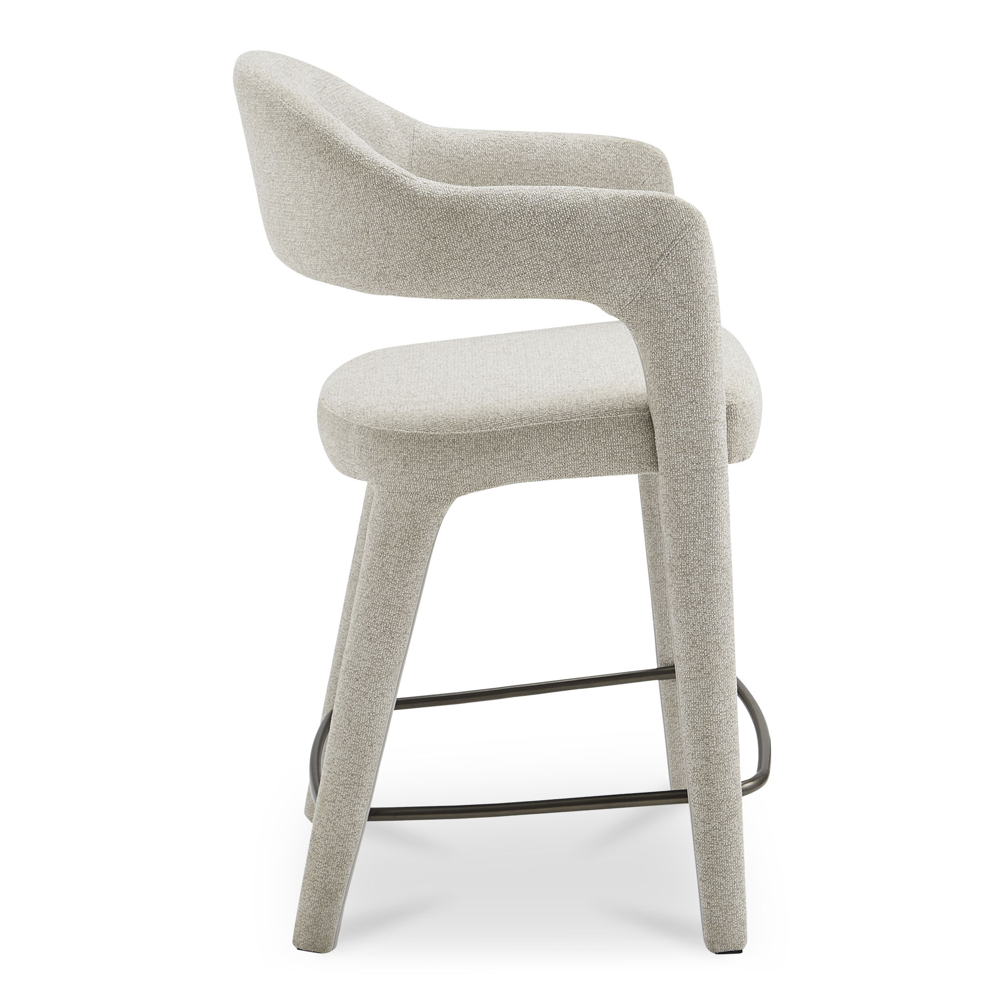 Martens Counter Stool Beige, Counter & Bar Stool by Moe's Home, 23.6" width x 39" height x 23.3" depth View 3