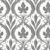 Adirondack Damask Black & White Wallpaper, by York Wall, 33' length x 1'8.5" width x 0.02" depth thumbnail 1