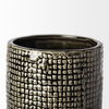 Kona III Large Black/Gold Cylindrical Ceramic Vase thumbnail 6