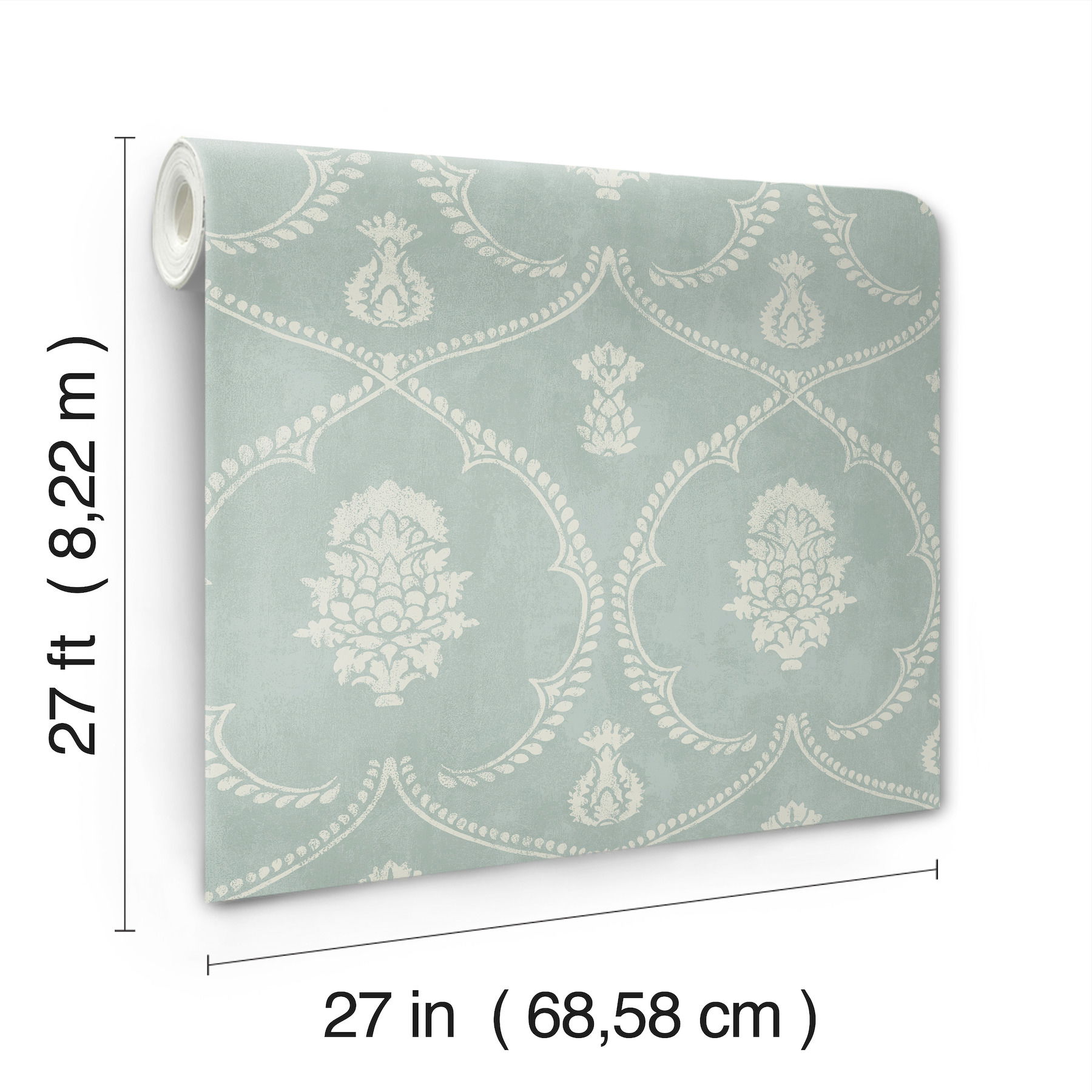 Royal Damask Jade Wallpaper large image 