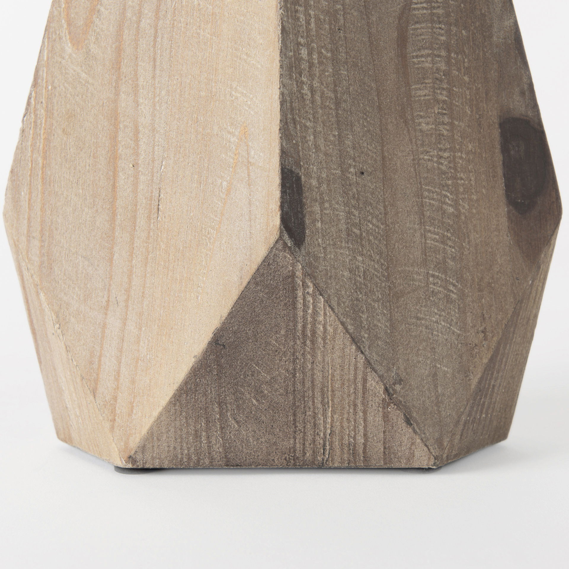 Allen IV Short Natural Brown Wood Oval Vase large image 