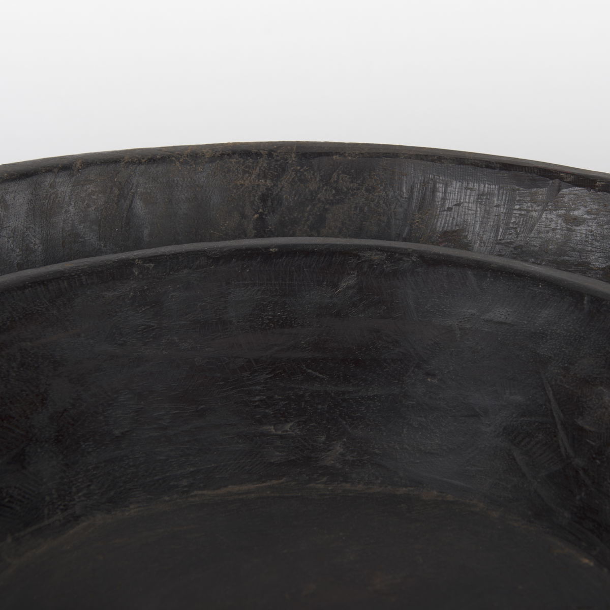 Nikita Set of 2 Large Black-Brown Reclaimed Wood Bowls, Decorative Bowl by Mercana, 17.25" length x 18.25" width x 4.5" height View 6