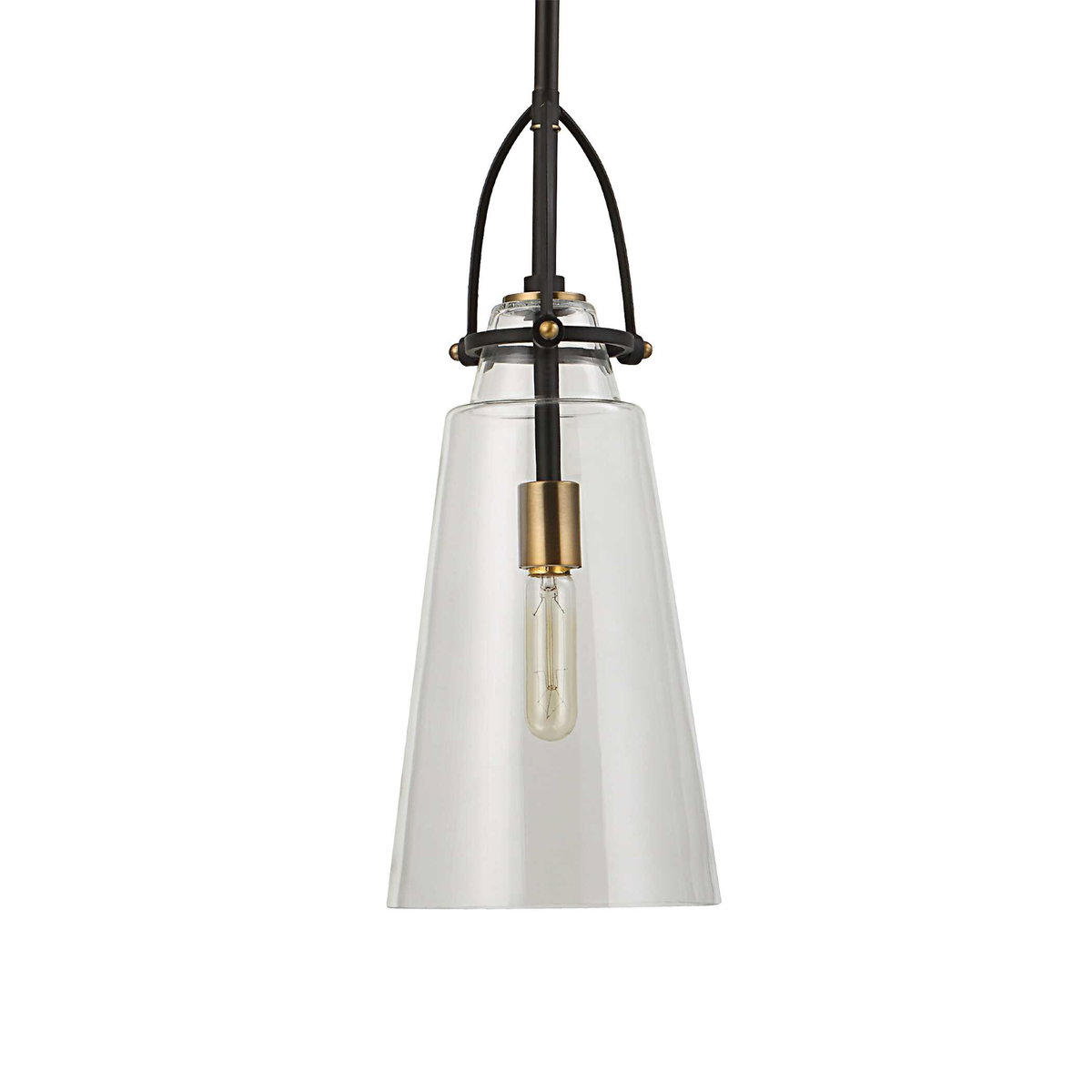 Saugus Industrial 1 Light Pendant, by Uttermost, 8" width x 1'8" height x 8" diameter x 8" depth View 3
