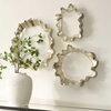Ripple Effect Silver Wall Art Set/3, by Uttermost, 1'5" width x 1'7" height x 3.25" depth thumbnail 4