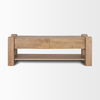 Beth Light Brown Wood Media Console, by Mercana, 70" length x 20" width x 23.75" height thumbnail 4