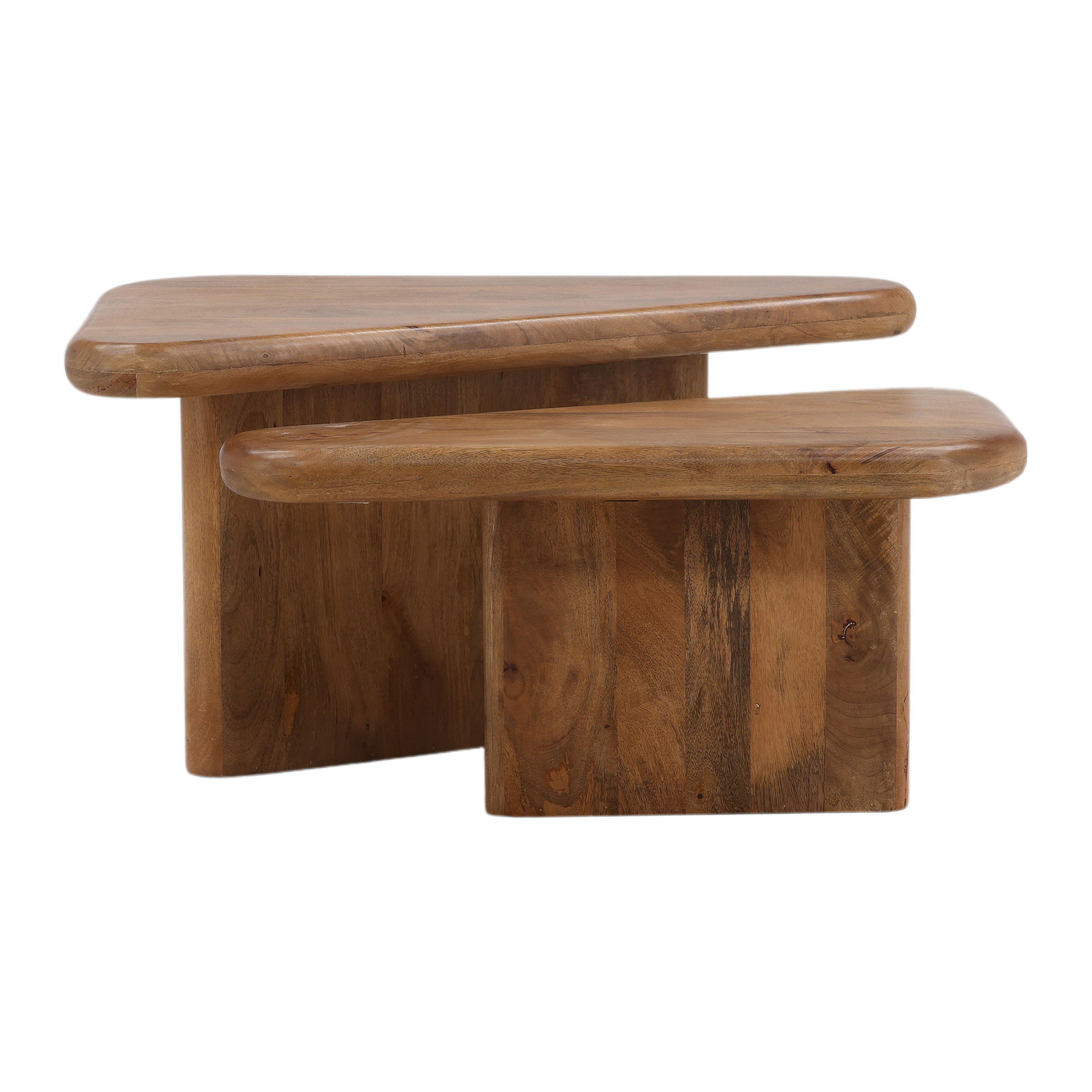 Sansa Coffee Table Set of 2 Brown, by Dovetail, 38.25" width x 18" height x 22.75" depth View 2