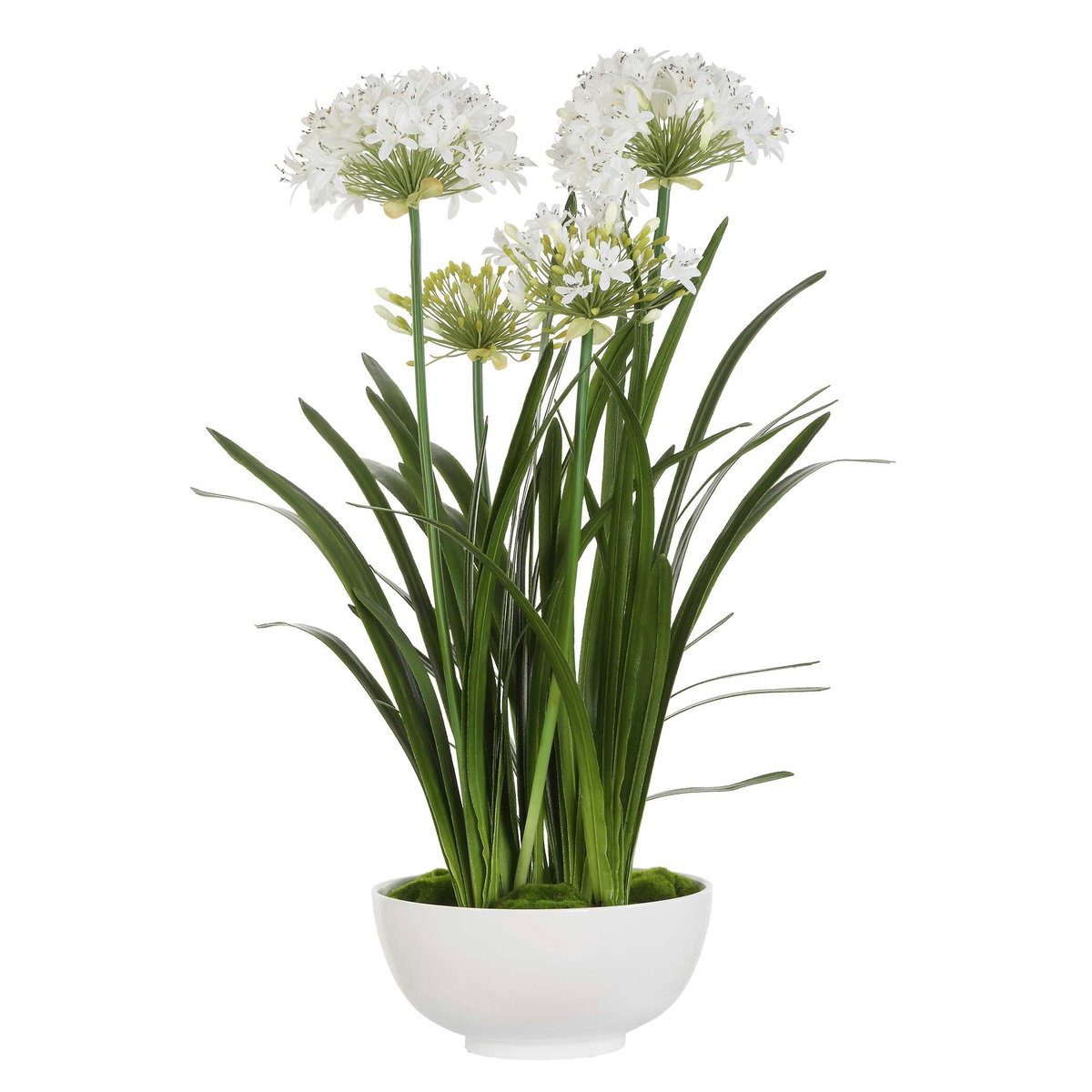 Purity Agapanthus Centerpiece, Artificial Plants & Flower by Uttermost, 30" width x 38.5" height x 30" depth View 4