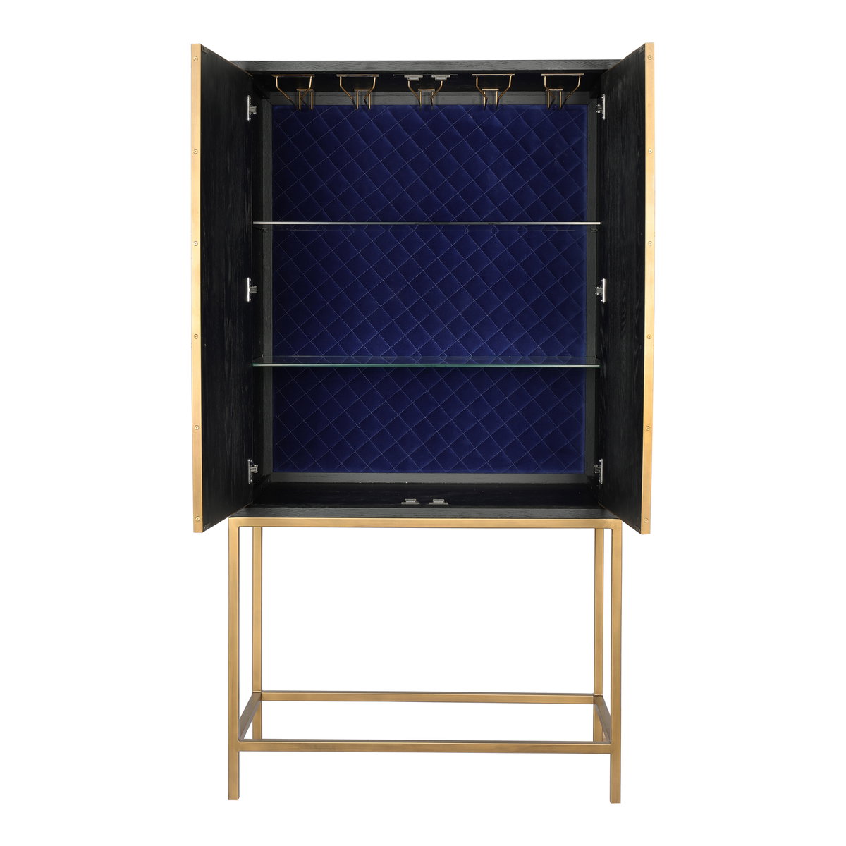 Mako Bar Cabinet Grey, Cabinets & Sideboard by Moe's Home, 38" width x 71" height x 18" depth View 3
